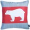 Homeroots Multi Color Christmas Bear Printed Decorative Throw Pillow Cover 18 x 18 in. 355349 - alternate 6